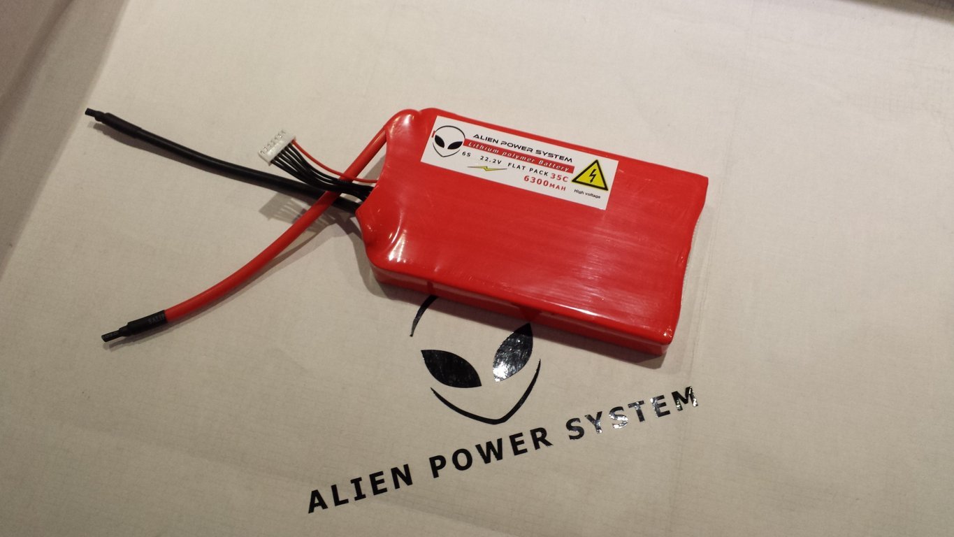 APS 6S 6300 mAh 35C LiPo Battery  Flat Configuration  Parts  Alien Power System  DIY 