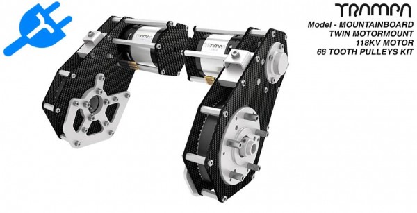 Trampa Mountainboard Twin Motor mount incl. Motors